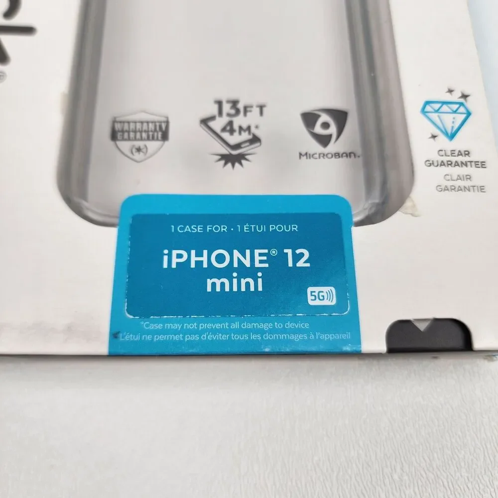 Speck Presidio Perfect-Clear Case iPhone 12 mini MagSafe 13ft Drop